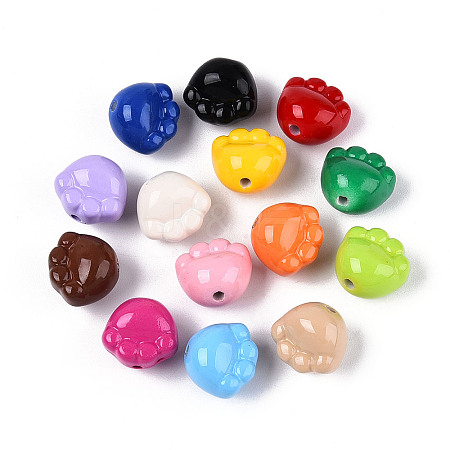 Baking Paint Opaque Acrylic Beads OACR-N148-05-1