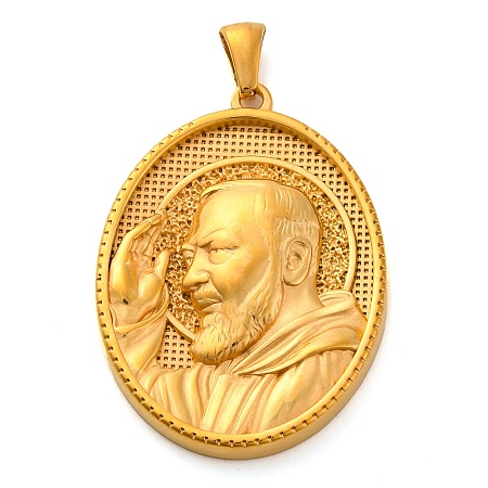 Religion Golden Tone 304 Stainless Steel Pendants STAS-K289-01G-10-1