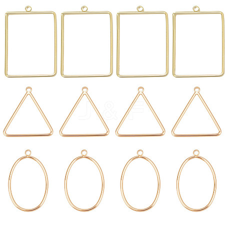 BENECREAT 30Pcs 3 Style Brass Pendants KK-BC0001-88G-1