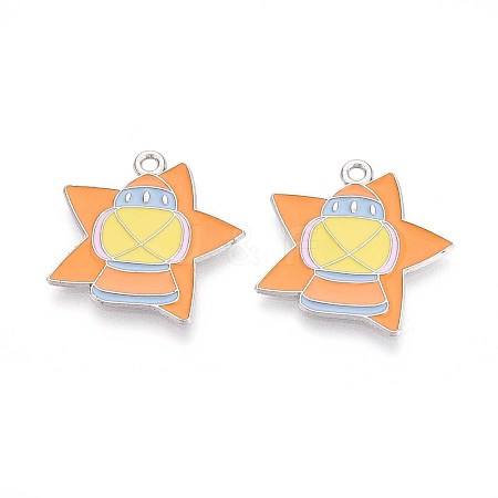 Halloween Theme Alloy Enamel Pendants ENAM-T022-54P-07-1