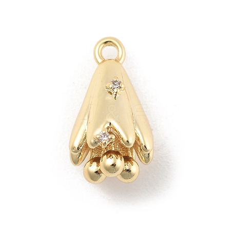 Brass Micro Pave Cubic Zirconia Pendants KK-D283-18G-1
