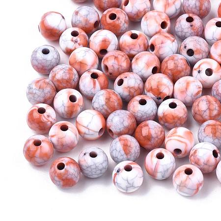 Crackle Acrylic Beads MACR-E025-22A-8mm-1