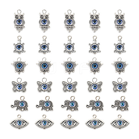 6Pcs Tibetan Style Alloy Pendant PALLOY-TA00004-1