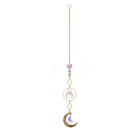 Glass Ball Big Pendant Decorations DJEW-PW0017-02A-1