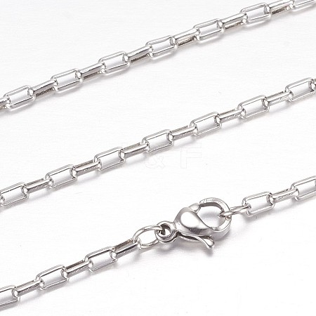 304 Stainless Steel Box Chain Necklaces STAS-G083-53P-1