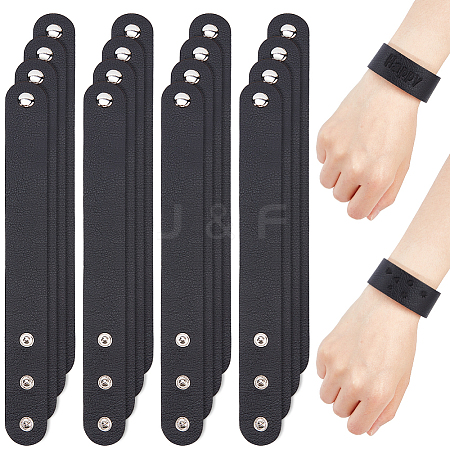 Adjustable Plain Leather Cord Bracelet BJEW-WH0022-48A-1