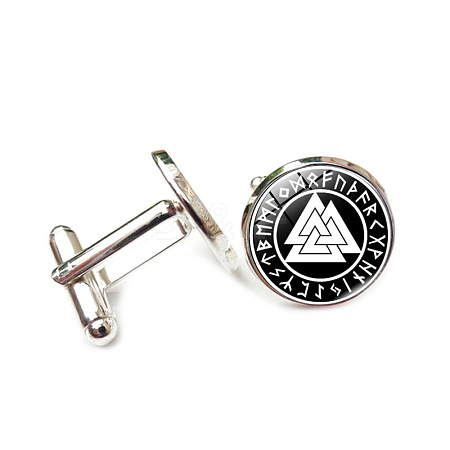 Alloy Enamel Compass Cufflinks PW-WG42FEF-06-1