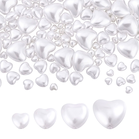 200Pcs 4 styles Resin Imitation Pearl Cabochons FIND-GA0004-74-1