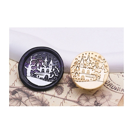 Halloween Series Wax Seal Brass Stamp Heads LS-AJEW-M039-01D-1