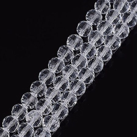 Transparent Glass Bead Strands GLAA-R095-6mm-15-1