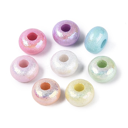 UV Plating Opaque Acrylic European Beads OACR-N160-03-1