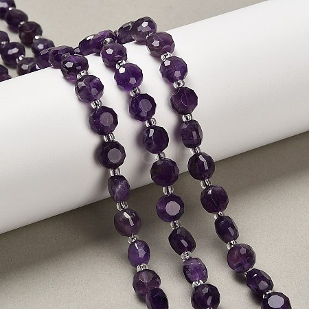 Natural Amethyst Beads Strands G-B153-A13-1