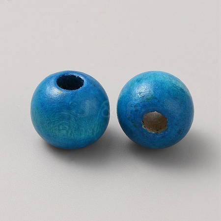 Wood European Beads WOOD-WH0024-160B-1