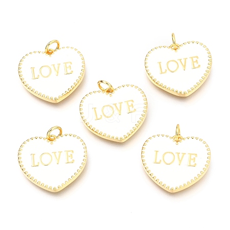 Brass Enamel Pendants X-KK-B027-03G-D-1