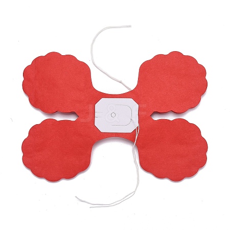 3m Clover Paper Pull Flowers LS-AJEW-WH0022-11B-1