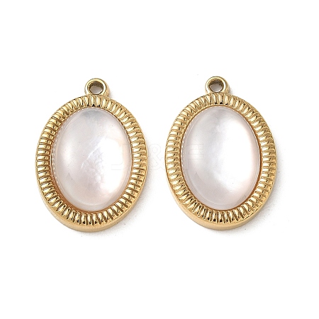 Natural Freshwater Shell Pendants STAS-G397-08G-01-1