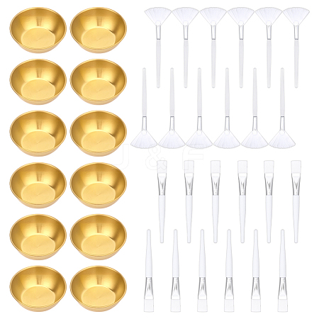 24Pcs 2 Styles Nylon Cosmetic Brushes AJEW-WR0003-29-1