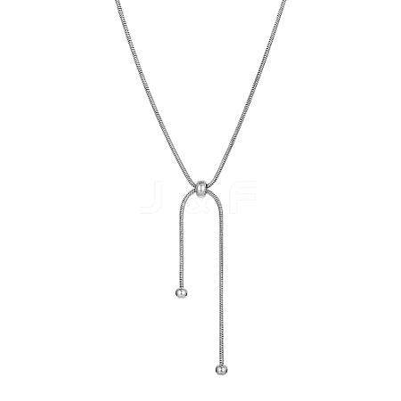 Stainless Steel Snake Chains Lariat Necklaces AA0282-2-1