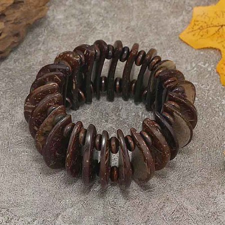 Bohemia & Ethnic Style Wood Stretch Bracelets for Women WG33998-07-1