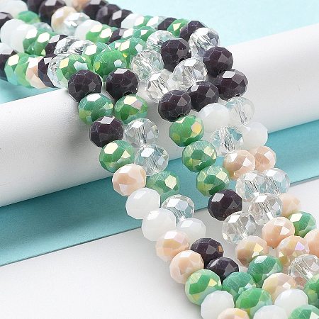 Glass Beads Strands EGLA-A034-M8mm-42-1