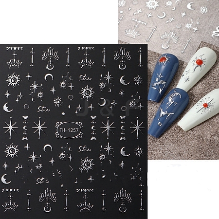 Moon Star Plastic Nail Art Stickers PW-WG839E0-02-1