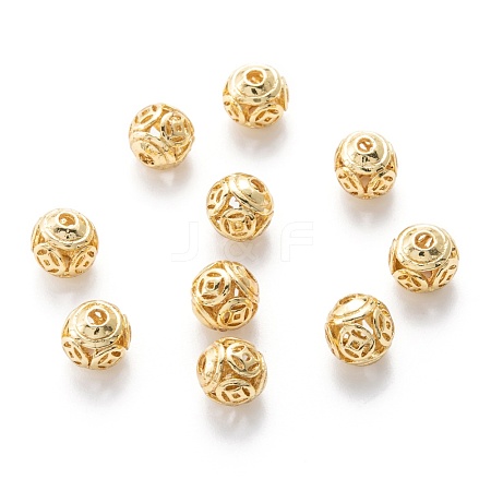 Alloy Hollow Beads PALLOY-P238-10G-RS-1