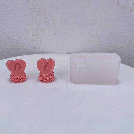 Valentine's Day Theme DIY Candle Food Grade Silicone Molds DIY-C022-09-1