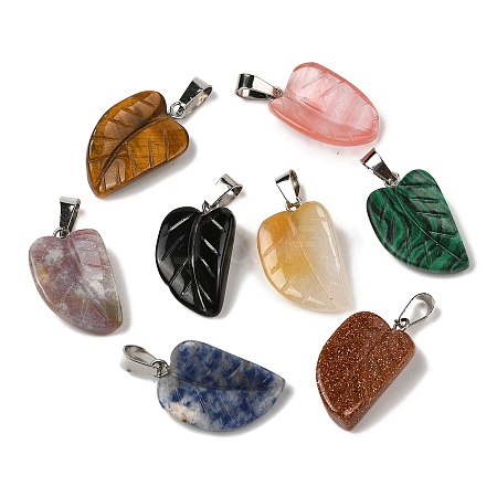 Natural & Synthetic Mixed Gemstone Pendants G-B127-01P-1