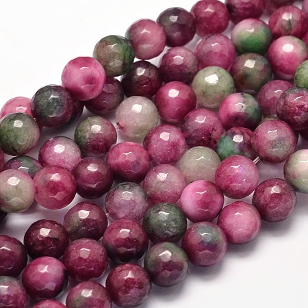 Dyed Natural Malaysia Jade Round Bead Strands G-L395-39-10mm-1