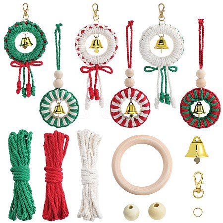 Christmas Theme DIY Cotton Threads Pendant Decoration Making Kits DIY-SC0028-31-1