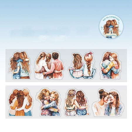 Beautiful Day Characters PET Die-Cut Tape - Traveling Together Series - 6 Player Account Decoration Bottom Stickers PW-WG52F72-03-1