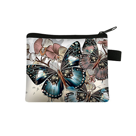 Butterfly Pattern Polyester Clutch Bags PAAG-PW0016-16F-1