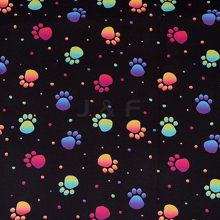Halloween Printed Polyester Fabric DIY-WH0430-472A-1