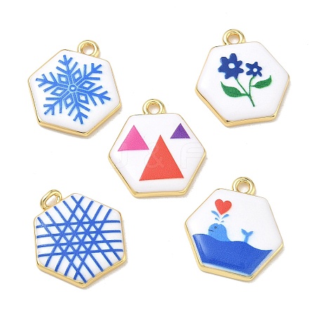 Printed Brass Pendants KK-CBAF9BC-14G-1