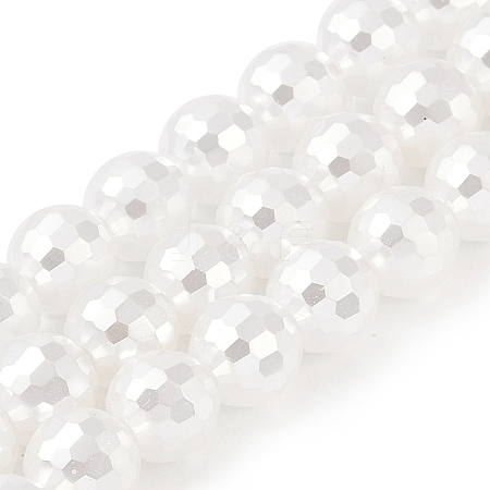 Electroplated Glass Pearl Beads Strands LS-BSHE-C007-A01-02-1-1