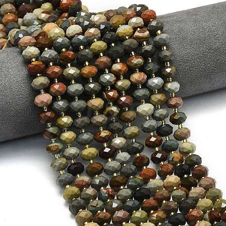 Natural Ocean Jasper Beads Strands G-P573-A25-01-1