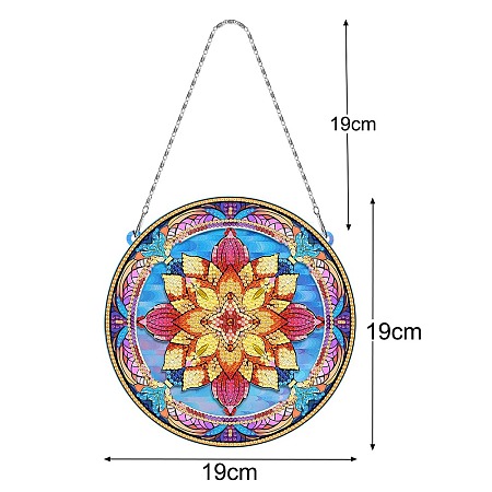 DIY Diamond Painting Hanging Pendants Decoraation Kits PW-WG8D040-06-1