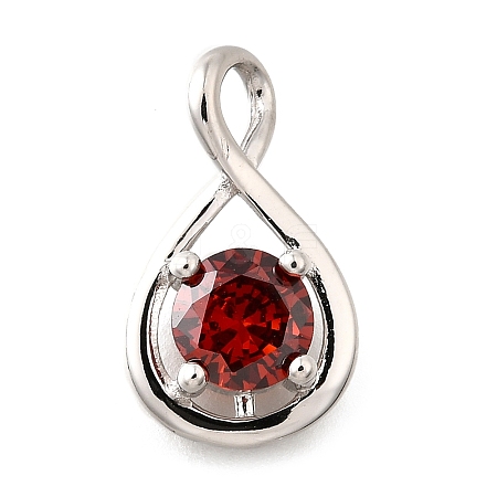 925 Sterling Silver Pave Cubic Zirconia Pendants STER-V001-03P-01-1