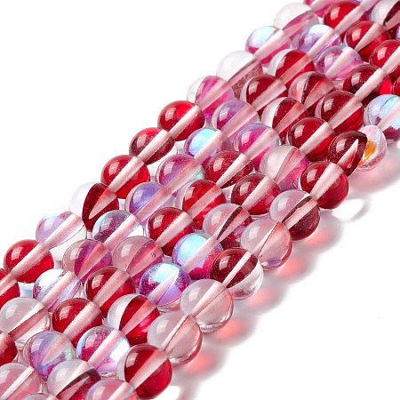 Synthetic Moonstone Beads Strands G-E573-02B-28-1