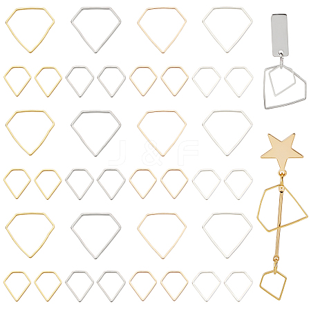 80Pcs 8 Styles Zinc Alloy Linking Rings FIND-GA0004-09-1