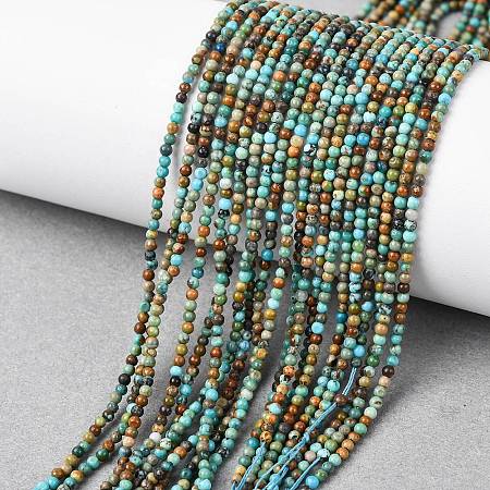 Natural African Turquoise(Jasper) Beads Strands X-G-K366-G01-2mm-1