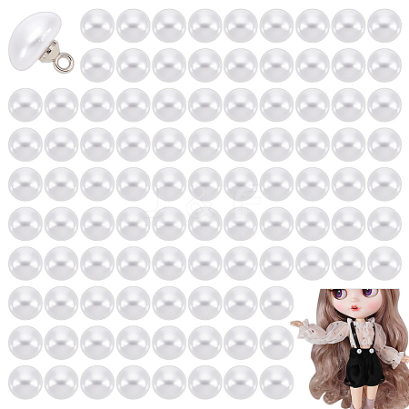100Pcs 1-Hole Resin Buttons RESI-FG0001-12A-1