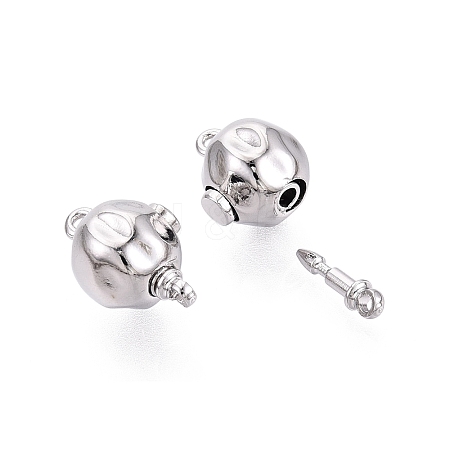Brass Box Clasps KK-Q074-10P-1