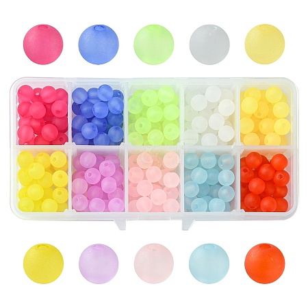 Transparent Acrylic Ball Beads FACR-CJ0001-02-1