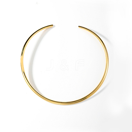 Stainless Steel Simple Thin Collar Necklace VA8858-1