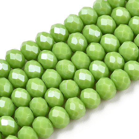 Electroplate Glass Beads Strands EGLA-A034-P10mm-A28-1