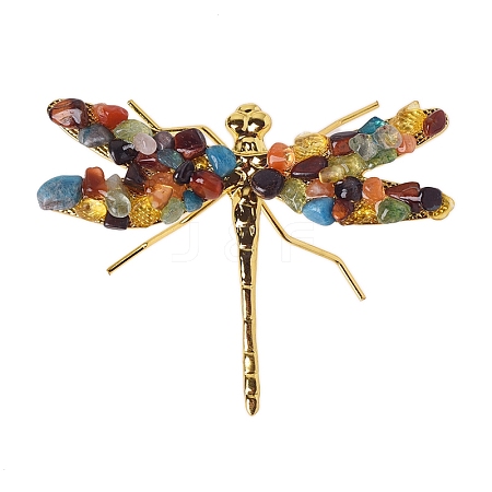 Natural Mixed Stone Dragonfly Display Decorations PW-WGD9E25-18-1