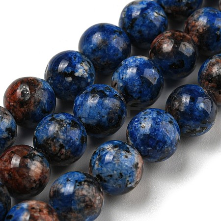 Natural Larvikite Beads Strands G-E443-A40-1