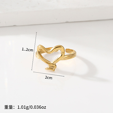 Adjustable 201 Stainless Steel Cuff Open Rings WG1A63A-06-1