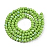 Electroplate Opaque Solid Color Glass Beads Strands EGLA-A044-P3mm-L30-3